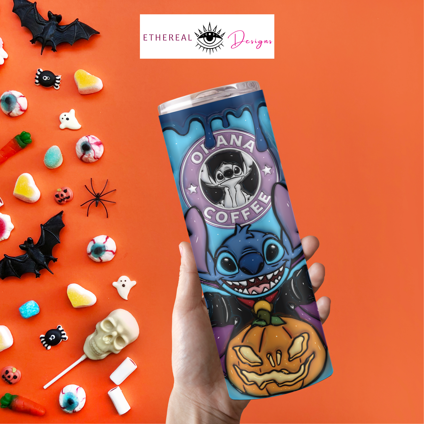 Ohana Coffee- Dracula- 3D Tumbler