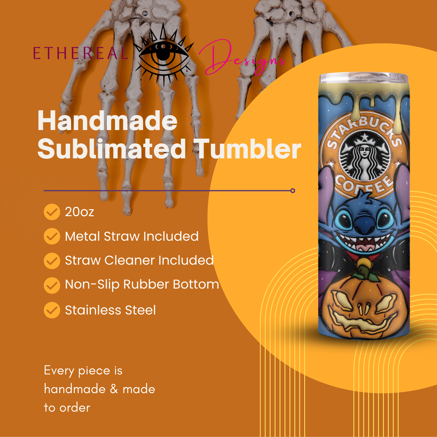 Ohana Coffee- Dracula- 3D Tumbler