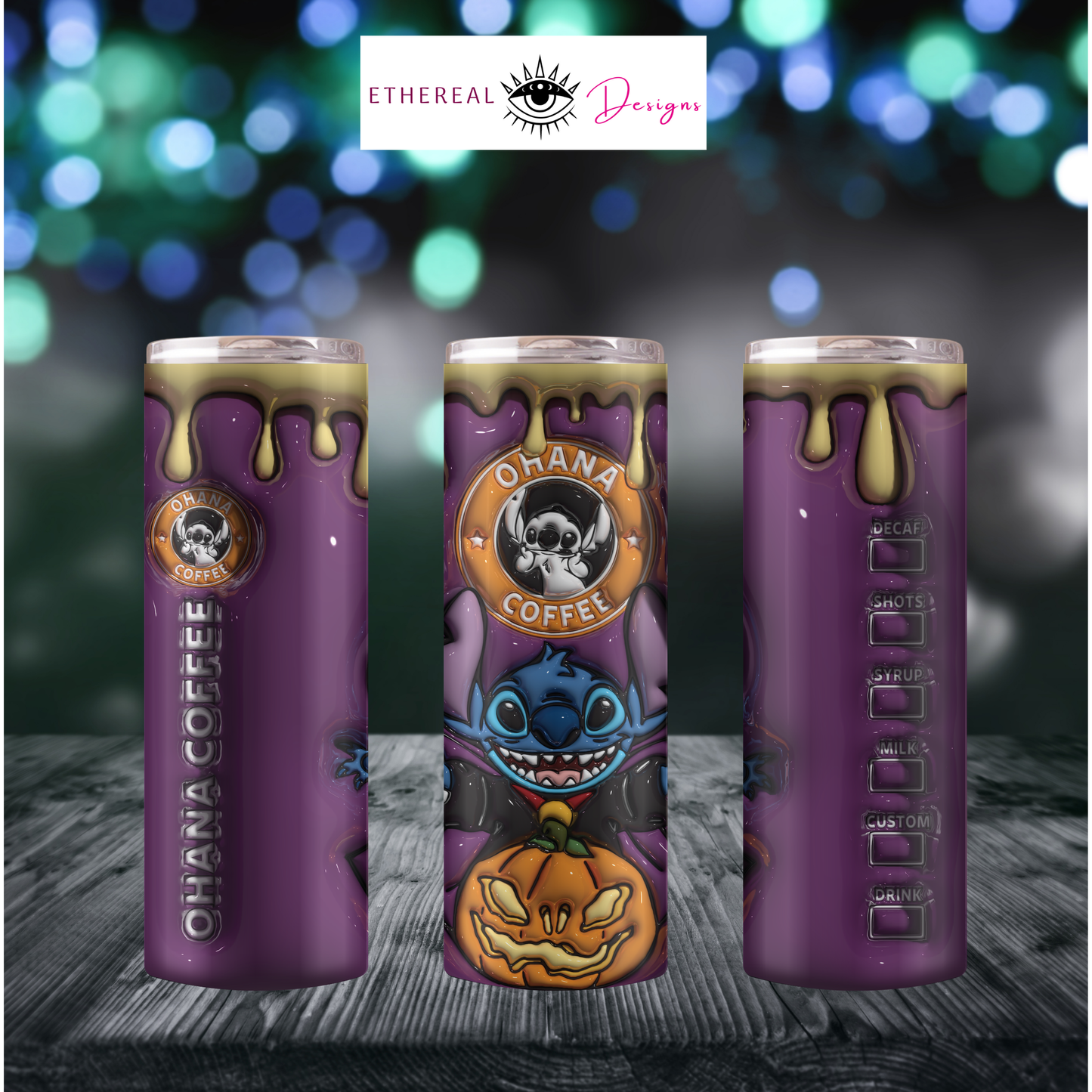 Ohana Coffee- Dracula- 3D Tumbler