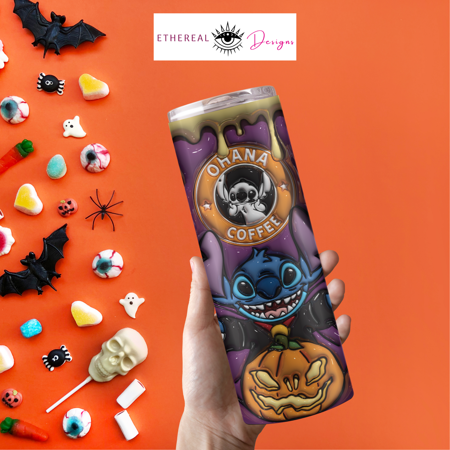 Ohana Coffee- Dracula- 3D Tumbler