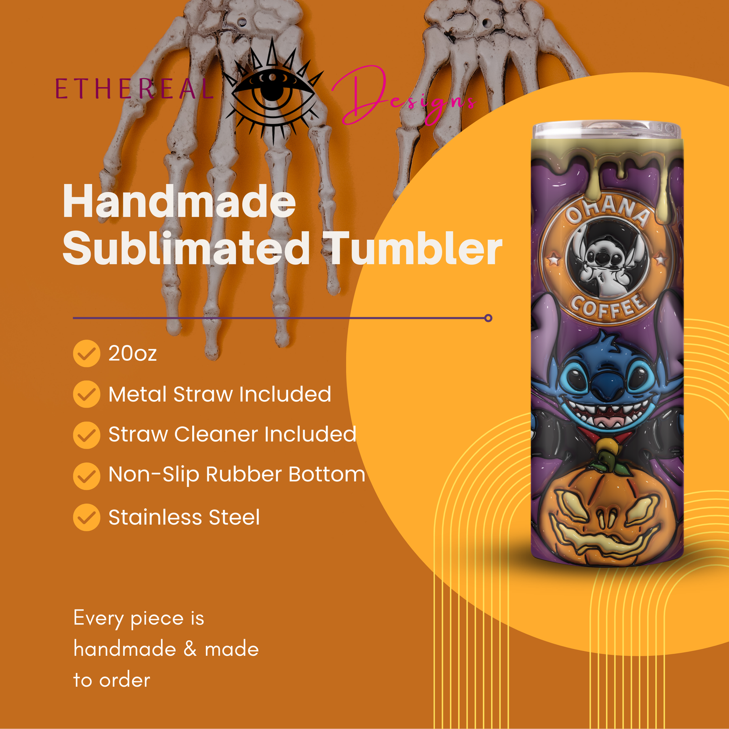 Ohana Coffee- Dracula- 3D Tumbler