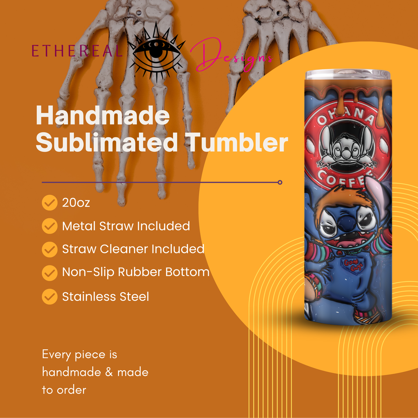 Ohana Coffee- Wanna Play??- 3D Tumbler