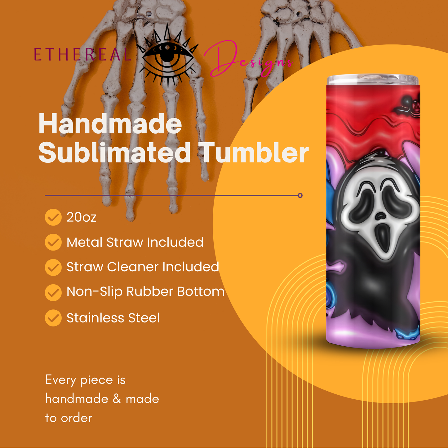 Ohana Coffee-Ghostface- 3D Tumbler