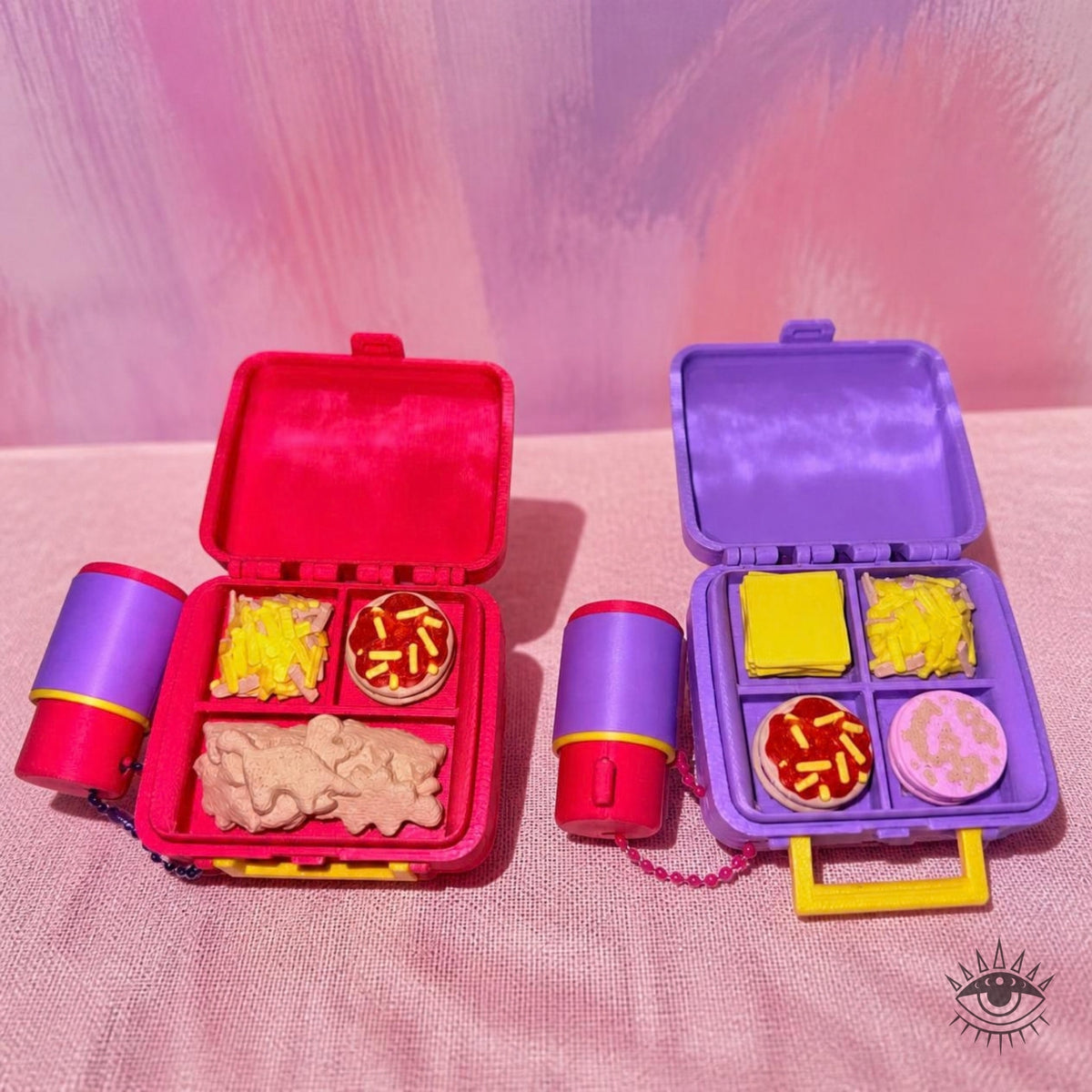 Retro Lunch Box Clickers open