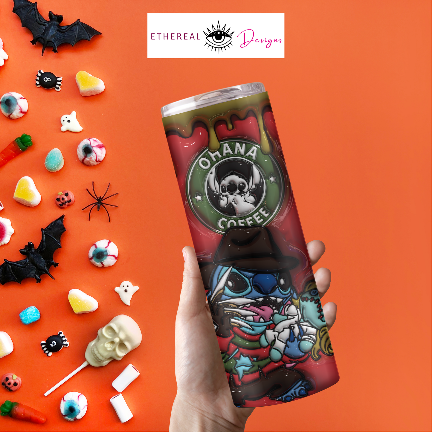 Ohana Coffee- Nightmare- 3D Tumbler