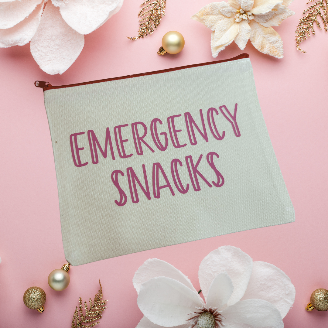 Emergency Snacks Zippered Pouch