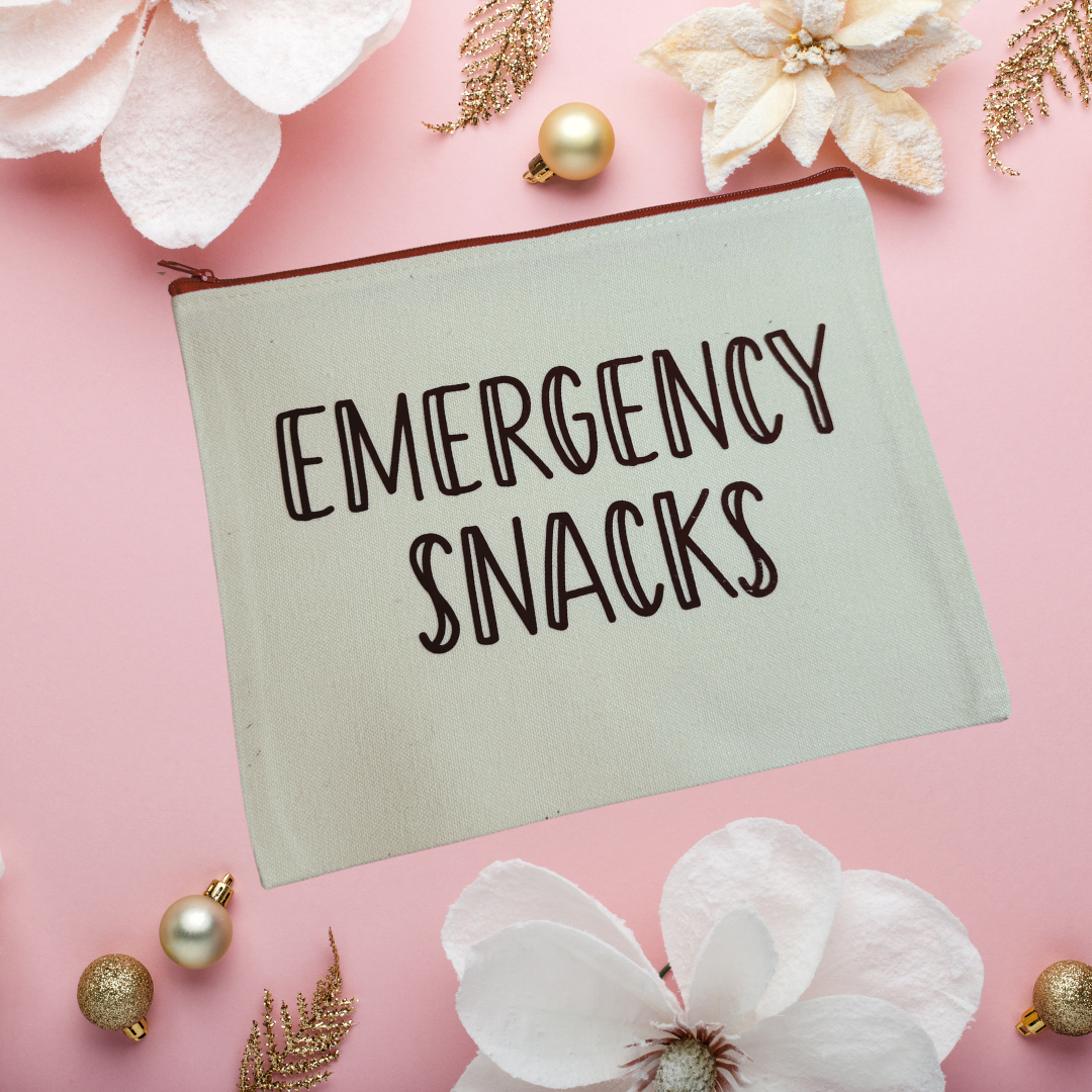 Emergency Snacks Zippered Pouch