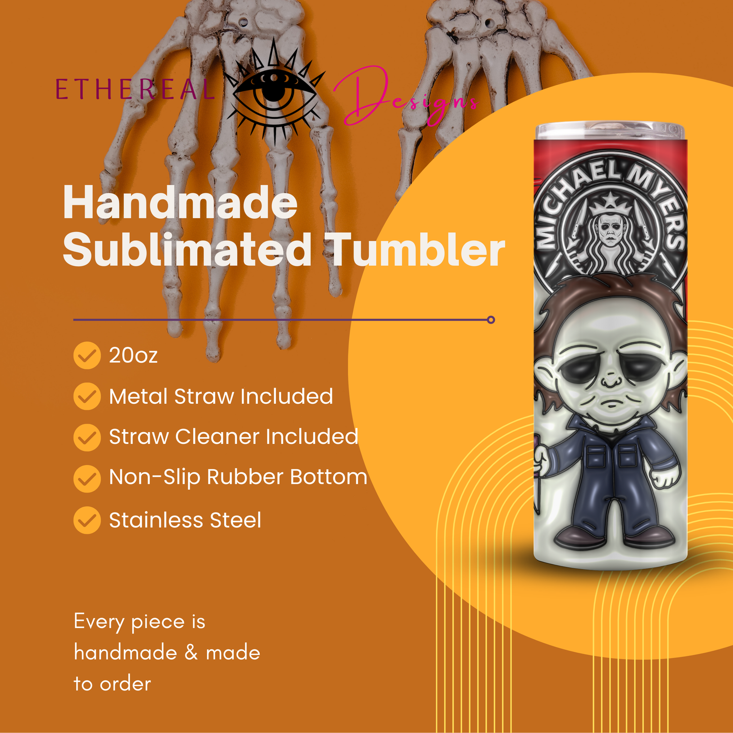 Halloween Character Coffee-3D Tumbler