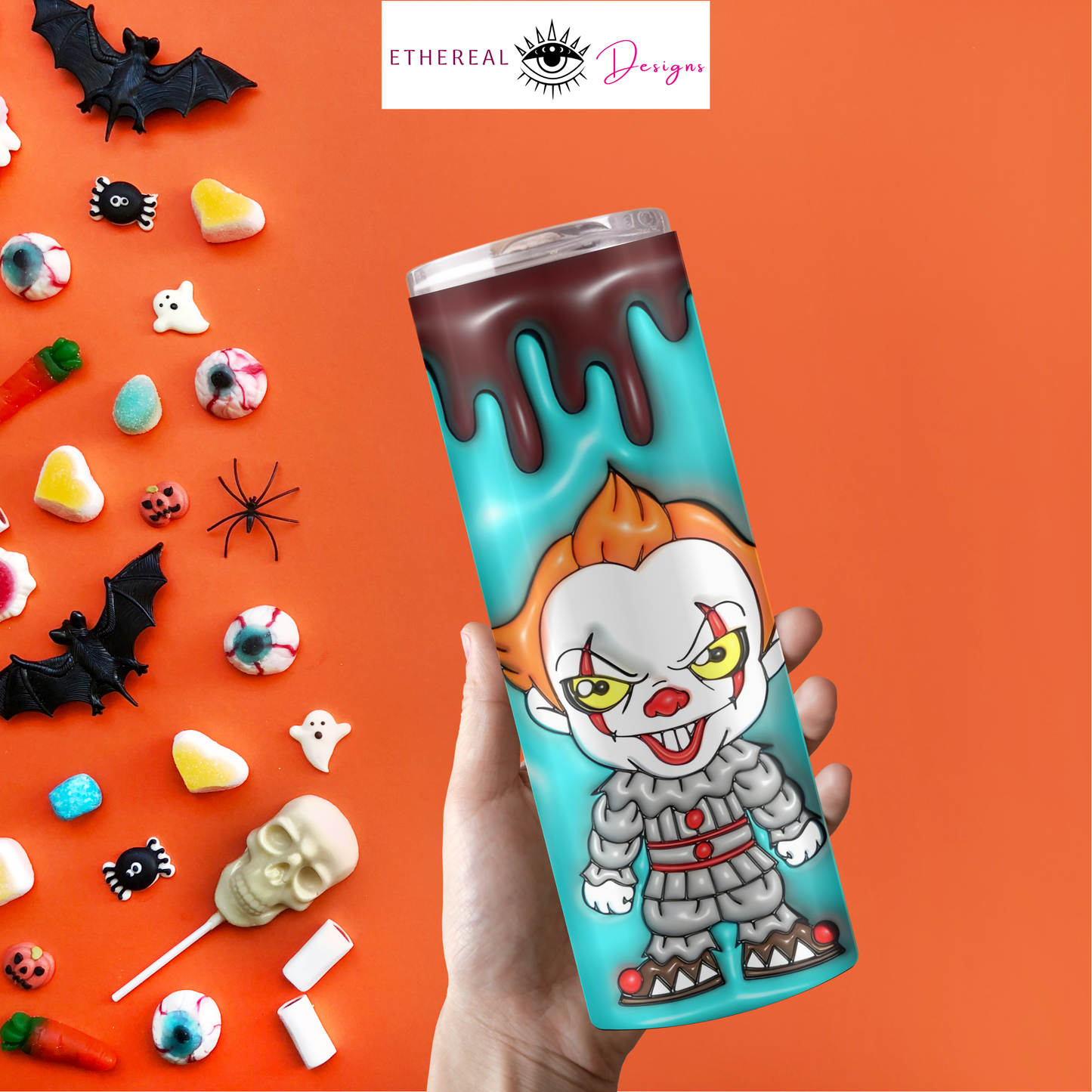 Cute Killer Clown-3D Tumbler