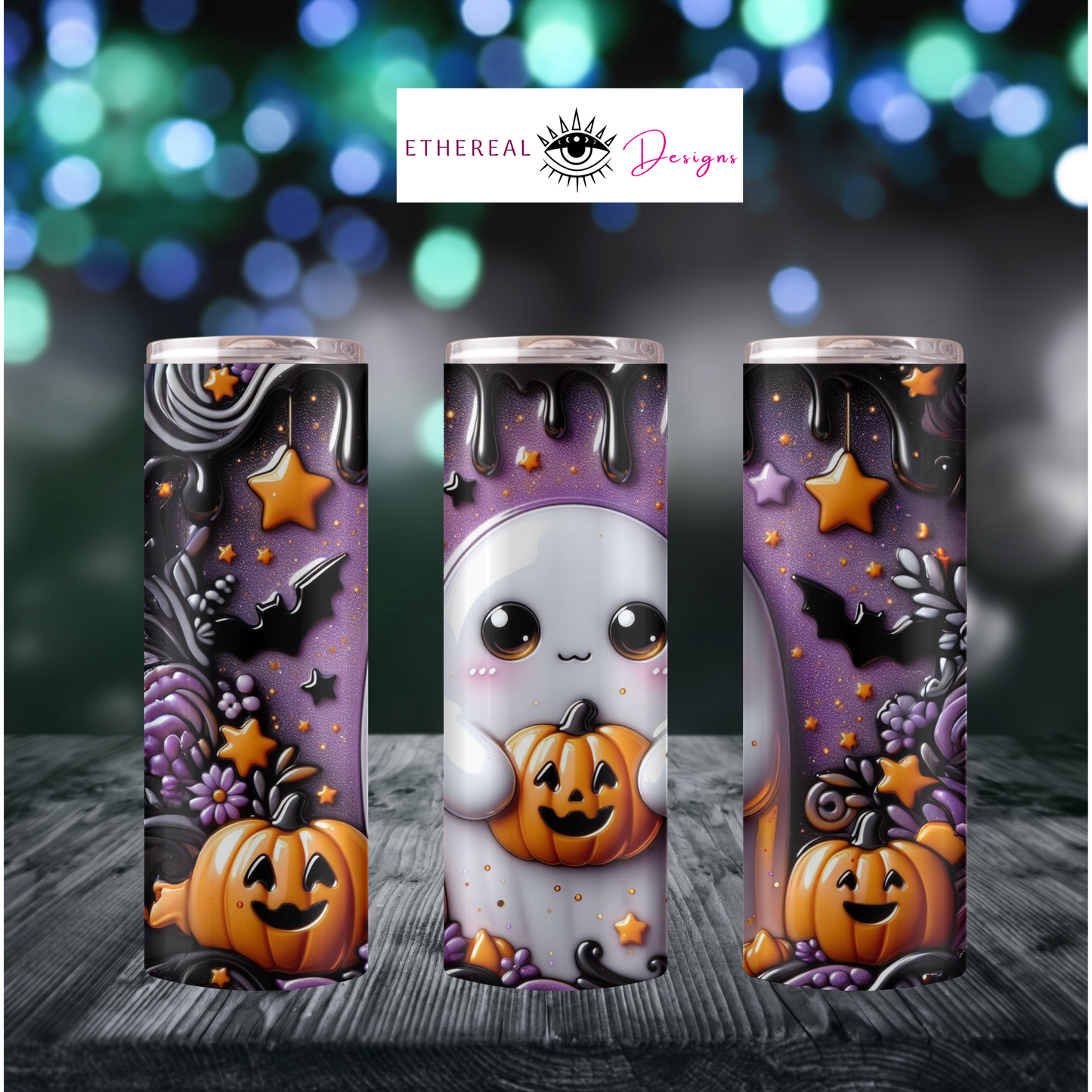 Cute Ghost-3D Tumbler