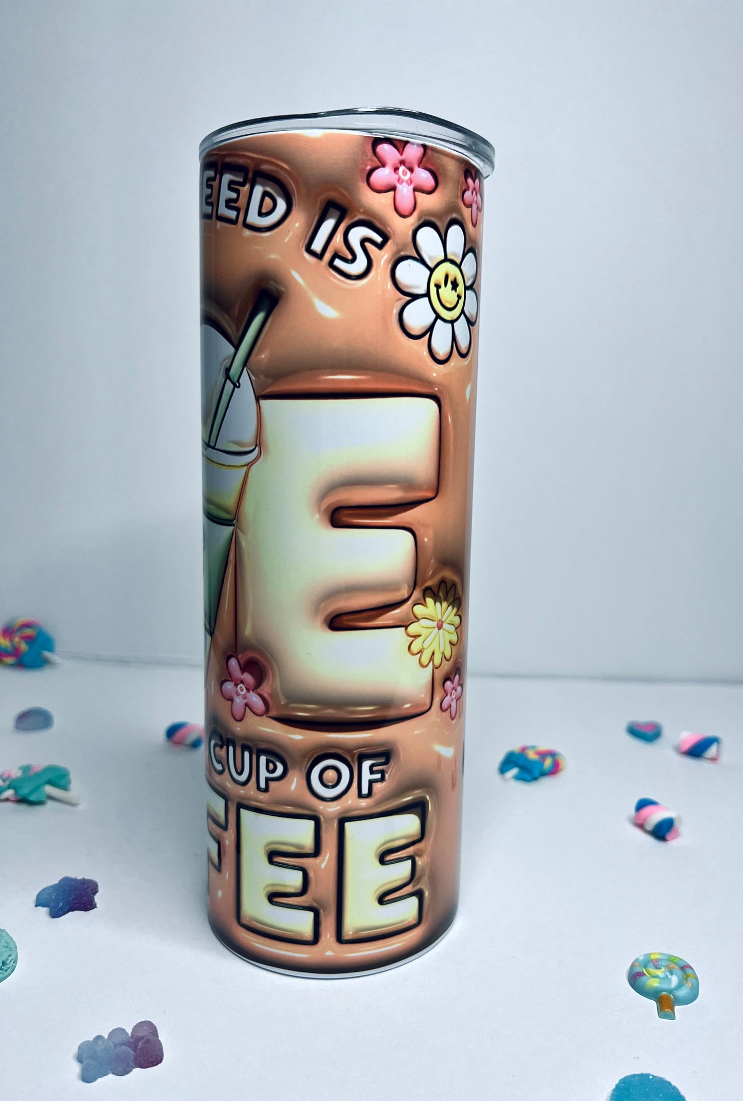 All You Need is Love & Coffee 3D Tumbler