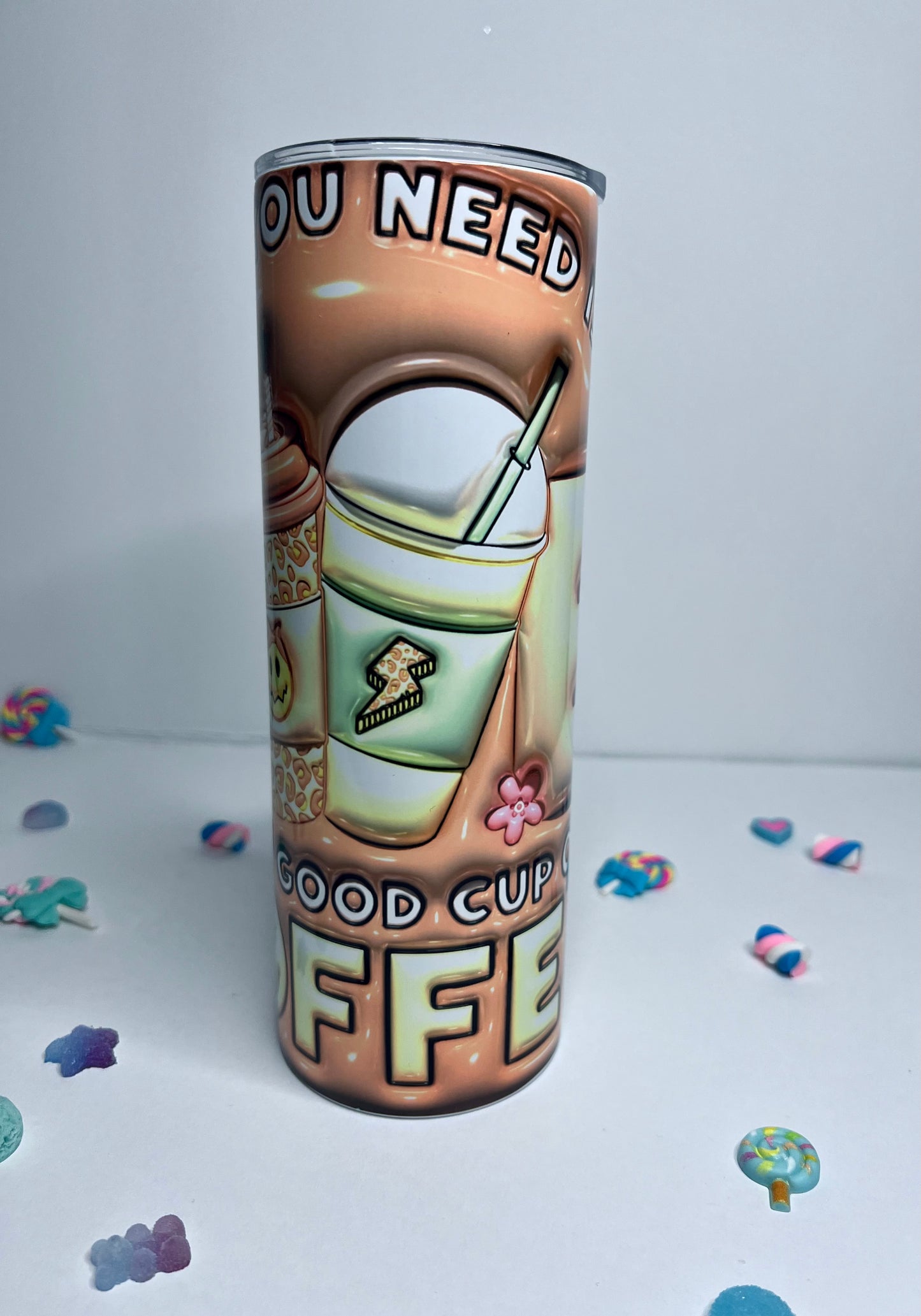 All You Need is Love & Coffee 3D Tumbler