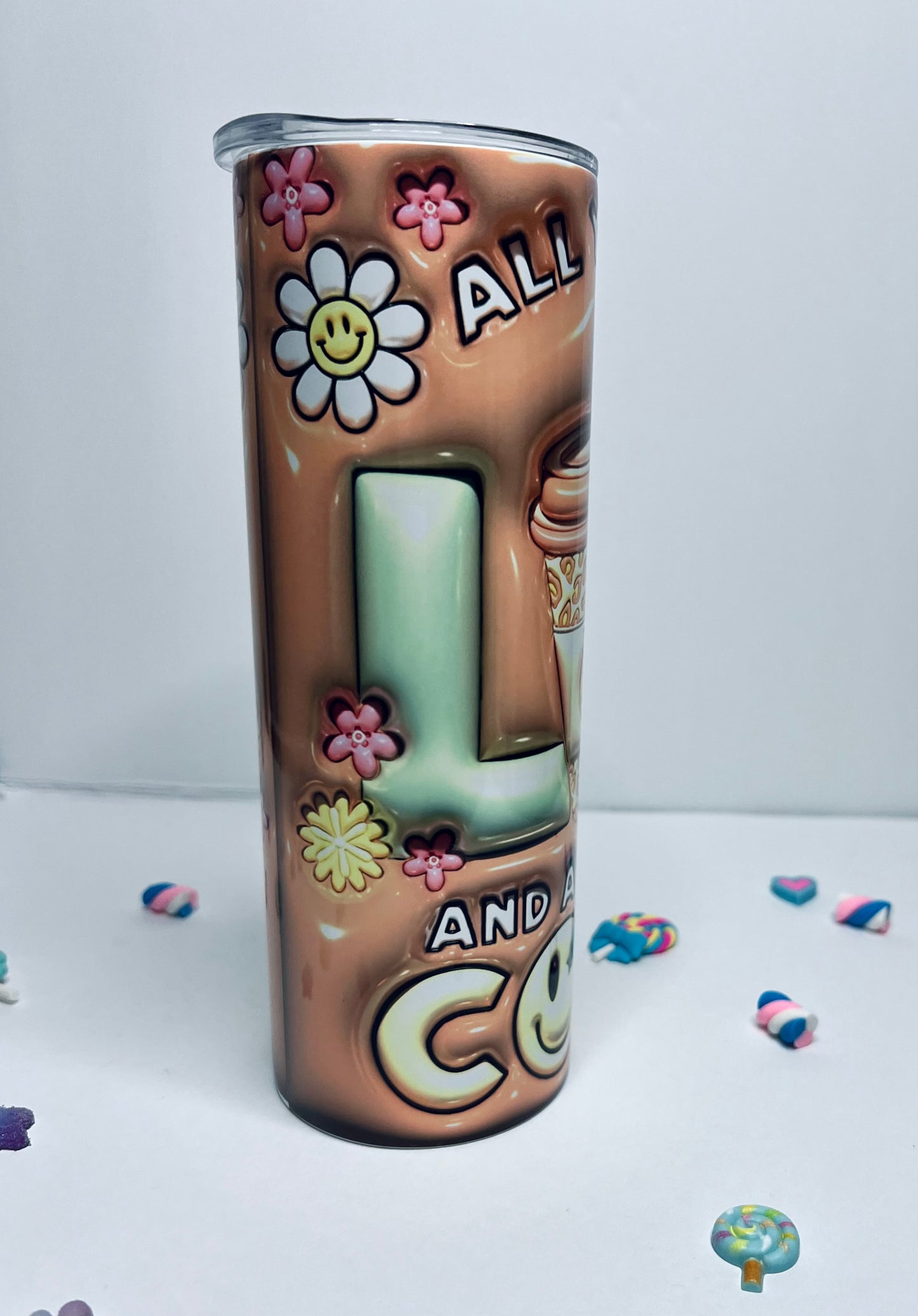 All You Need is Love & Coffee 3D Tumbler