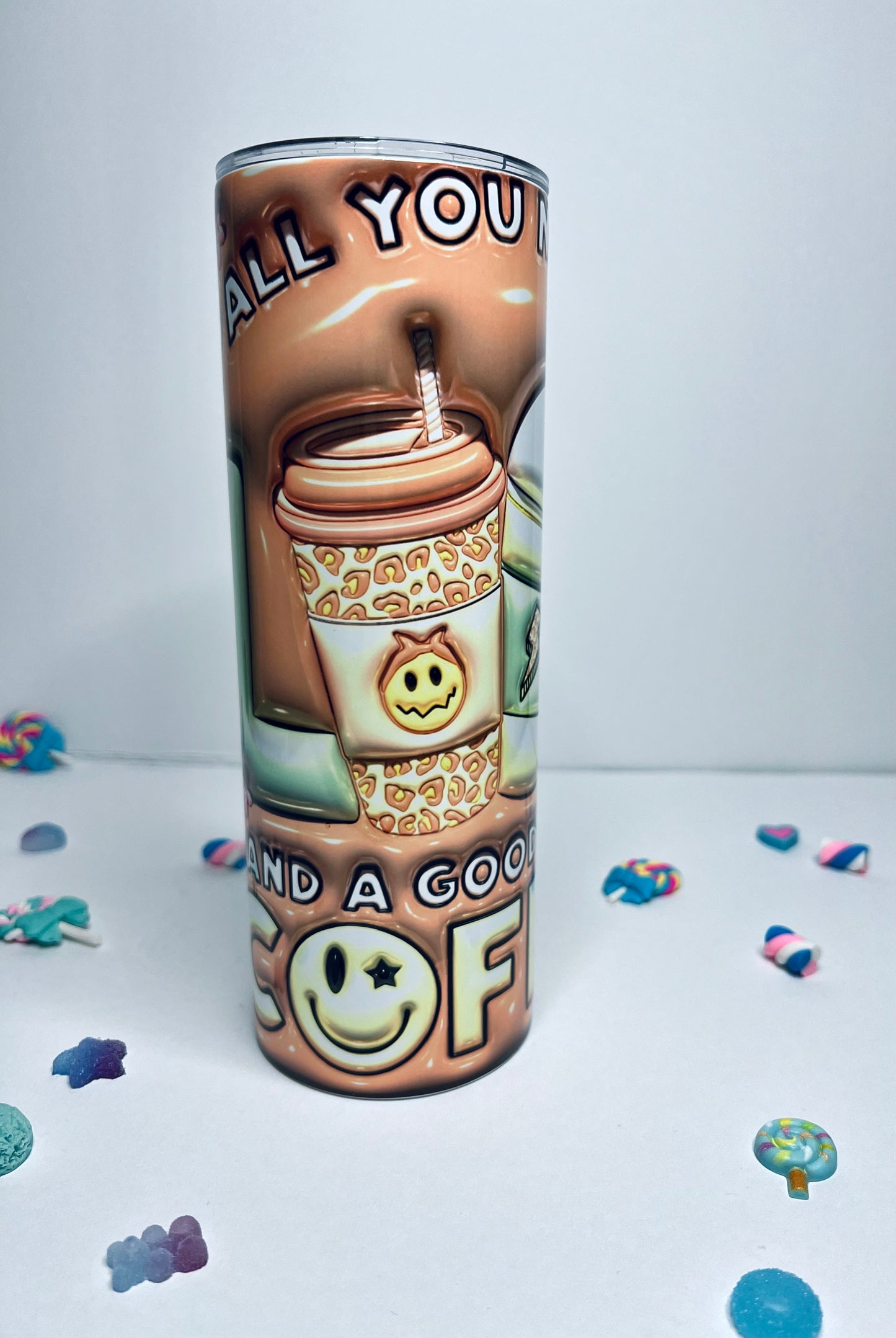 All You Need is Love & Coffee 3D Tumbler