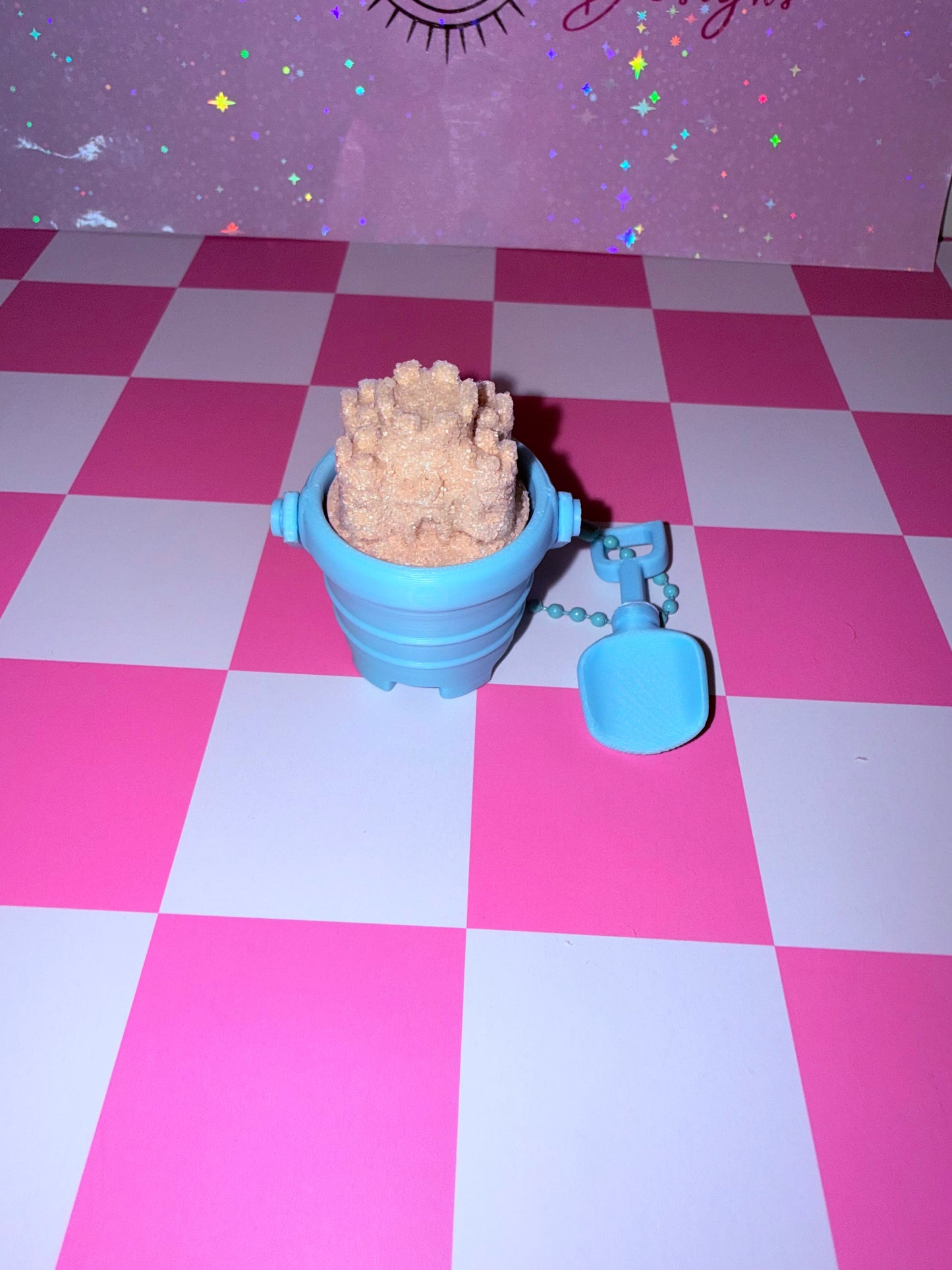 Sand Castle Clicker | 3D Printed Beach Fidget Toy with Shovel Charm | Ethereal Designs