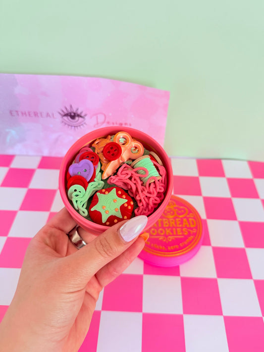 Sewing Kit Cookie Tin Fidget Clicker